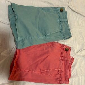 American Eagle Teal and Coral Shorts Bundle